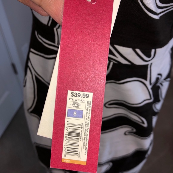 NWT Merona Leaf Print Strapless Dress - Picture 3 of 7